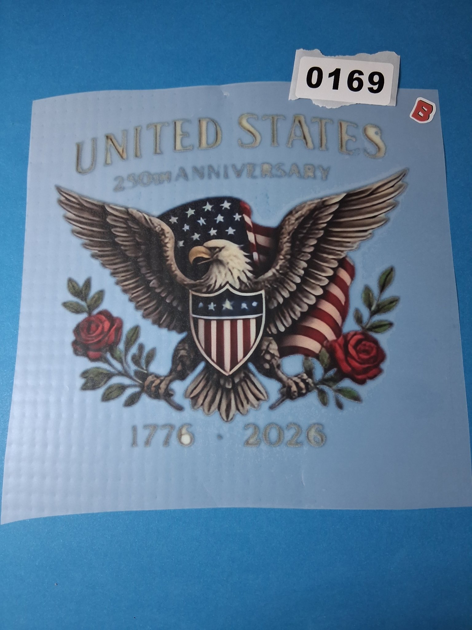 Patriotic Decal — INV 169 B: United States 250th Anniversary, 1776–2026